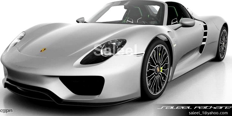 Porsche 918 Spyder 2015 + INTERIOR3d model