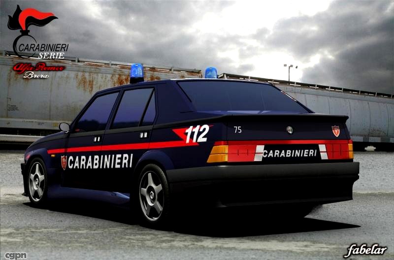 Alfa 75 Carabinieri std mat3d model