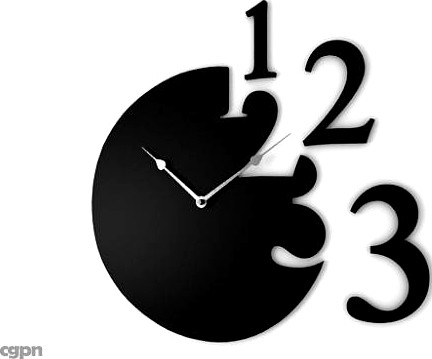 Modern wall clock3d model