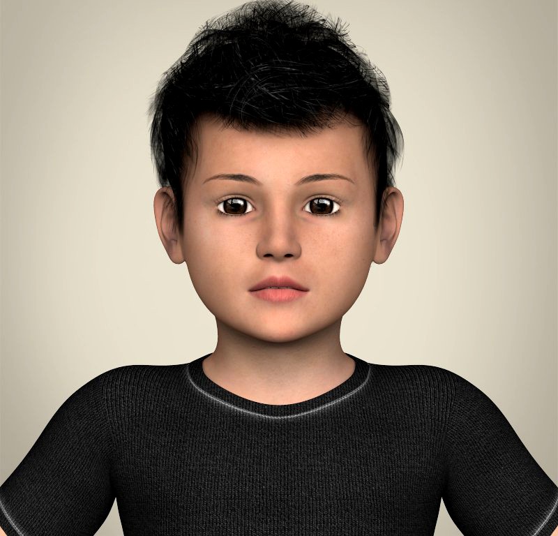 Realistic Little Boy3d model