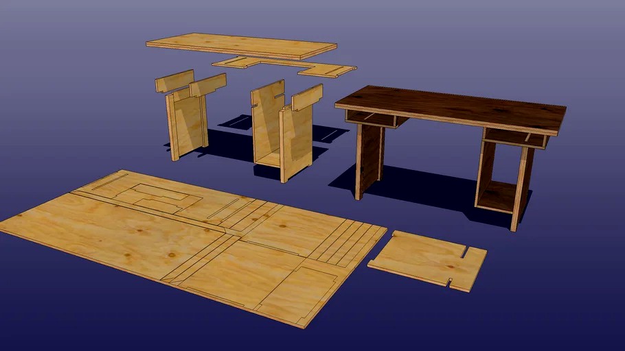 Plywood Desk