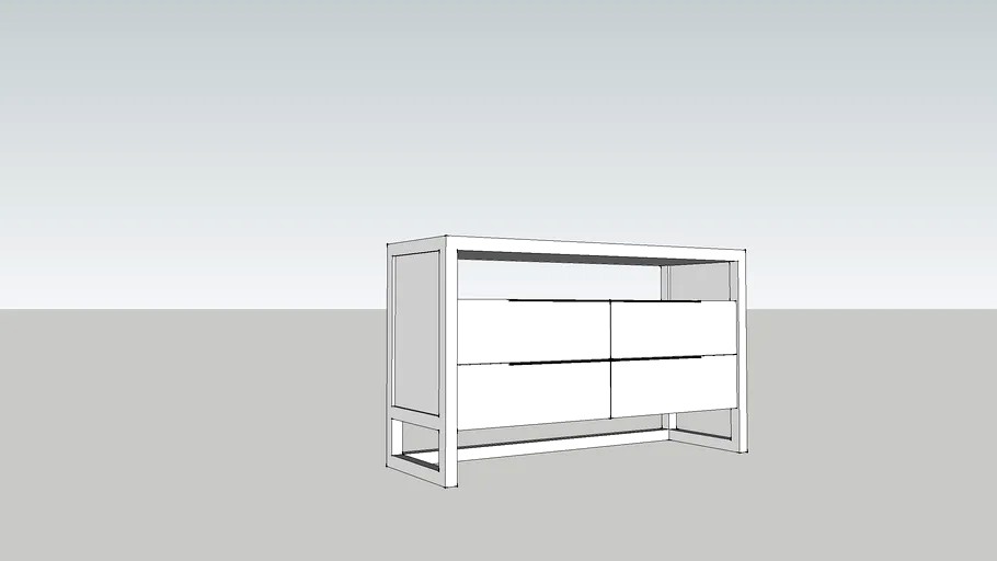 Crate & Barrel Linea II Four-Drawer Dresser