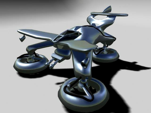 Hydrofoil Drone Attack Ship3d model