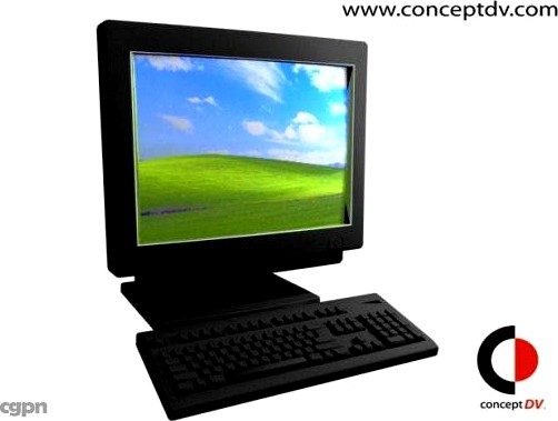 Flat Screen Computer3d model