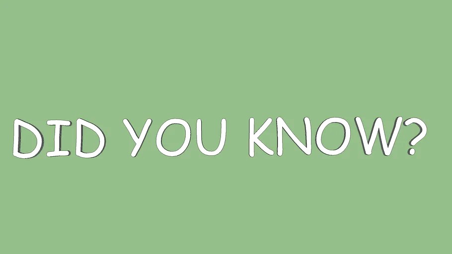 Did you know 1