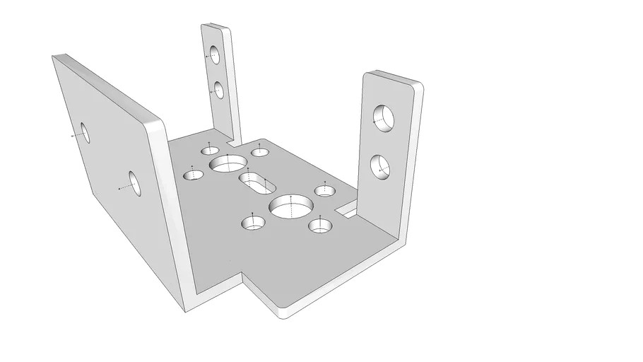 Tetrix Servo Bracket 3d model