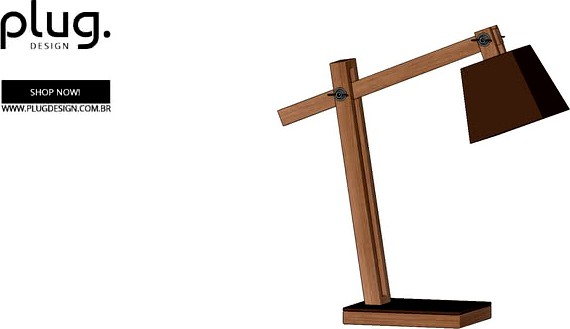 Luminária de Mesa Lume Jequitibá - Plug Design - Vray On