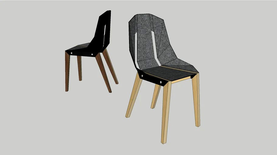 FELT DIAGO chair by Tabanda- deep black