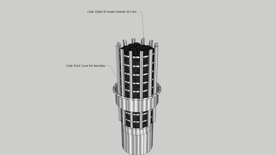 Vuolux Detroit sauna heater 3d model