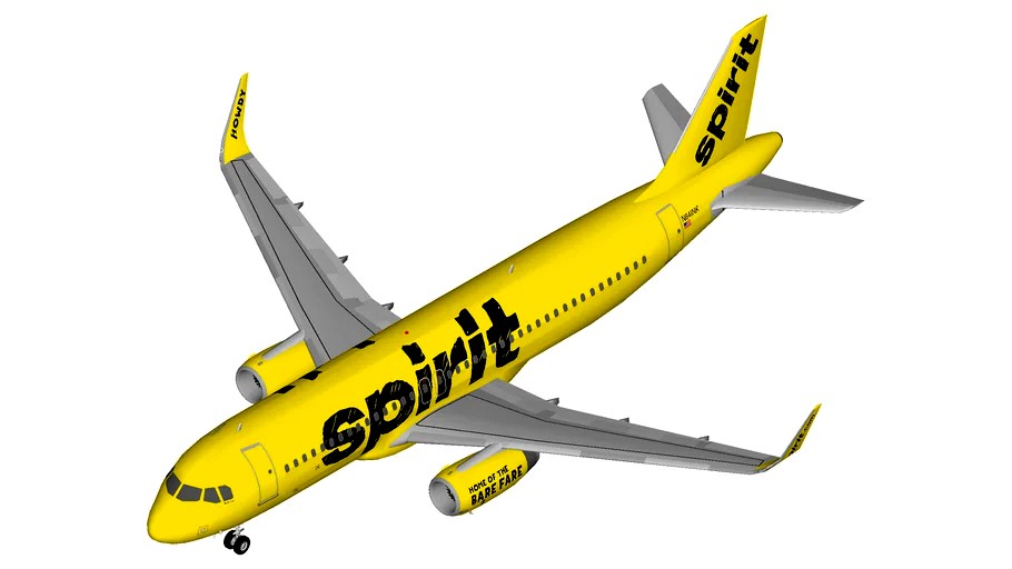 Spirit Airbus A320 (Sharklets) (taxi livery)