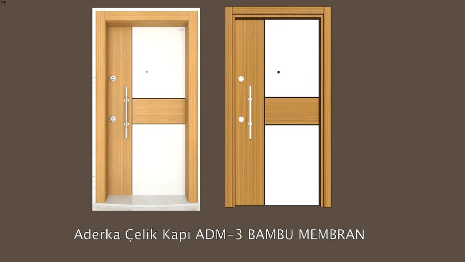 DOOR/ADERKA ADM-3 BAMBU MEMBRAN KAPLAMA ÇELİK KAPI