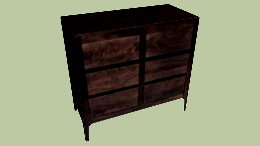 81273 Chest Brooklyn Walnut 6 Drawers