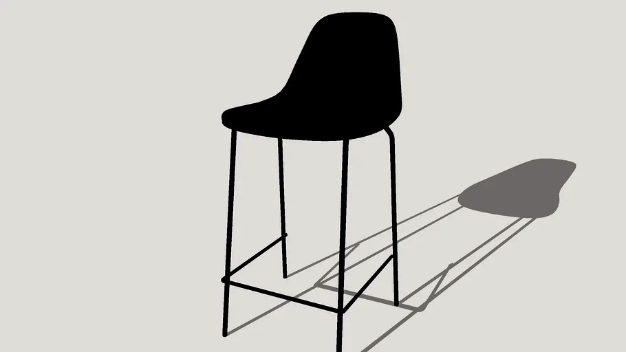 Industrial black snack stool - COOKIE MINI design barstool