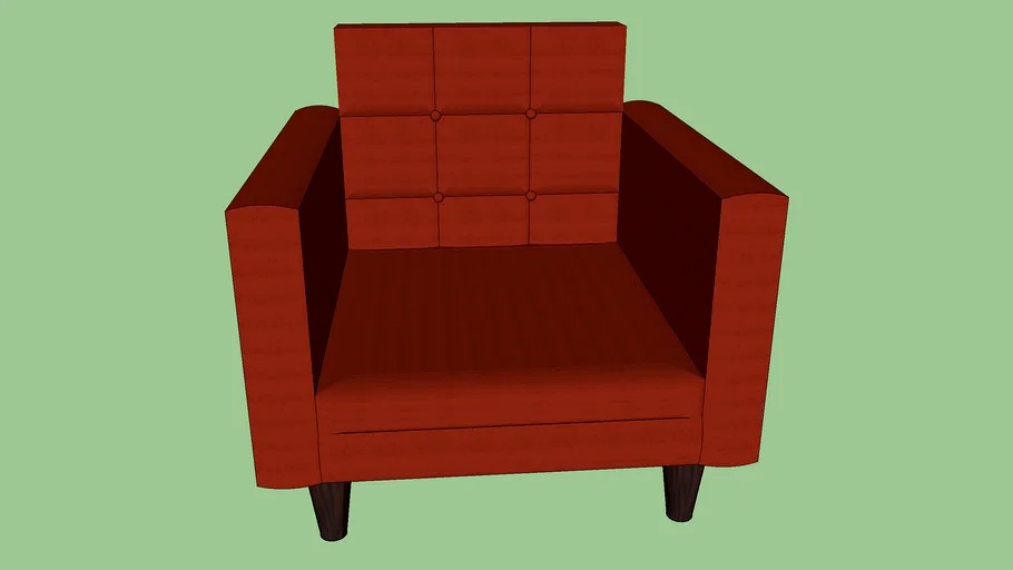 Crate & Barrel Petrie Chair Blood Orange
