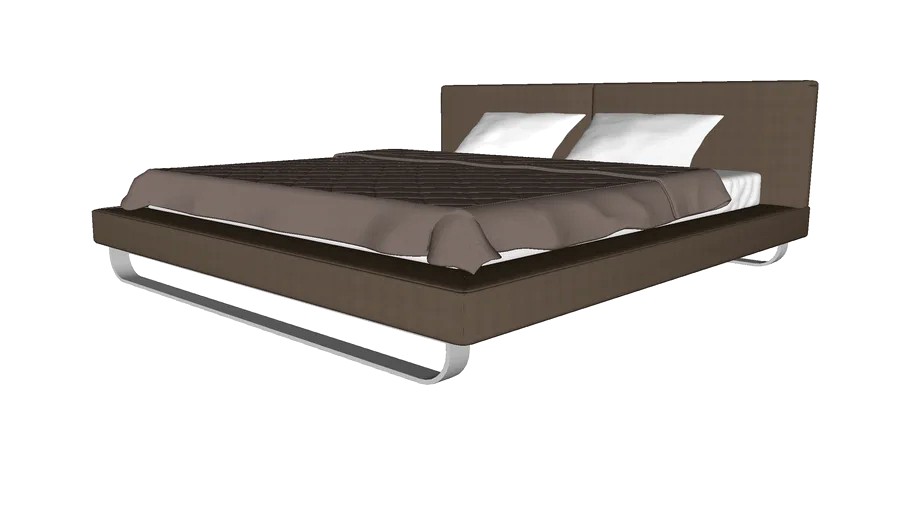 Chelsea King Bed in Castle Gray Eco Leather by Modloft