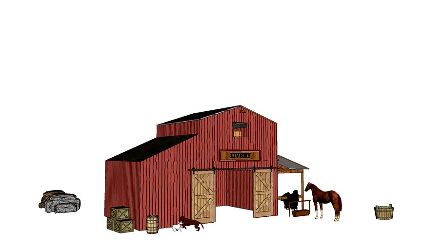 Livery Old West 3d model