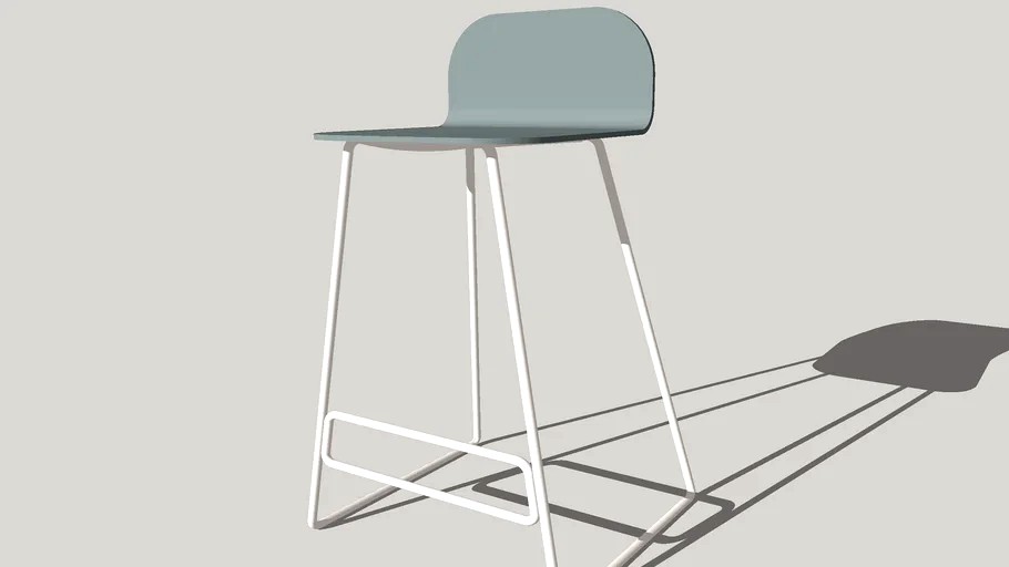 Design grey snack stool - BABYLOS MINI design barstool