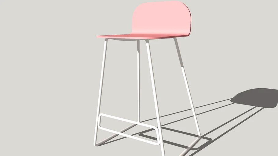 Design pink snack stool - BABYLOS MINI design barstool