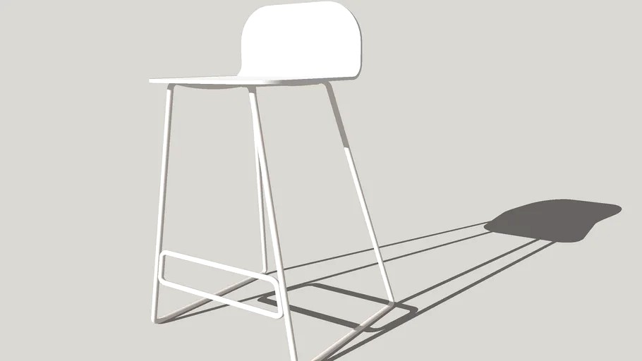 Design white snack stool - BABYLOS MINI design barstool