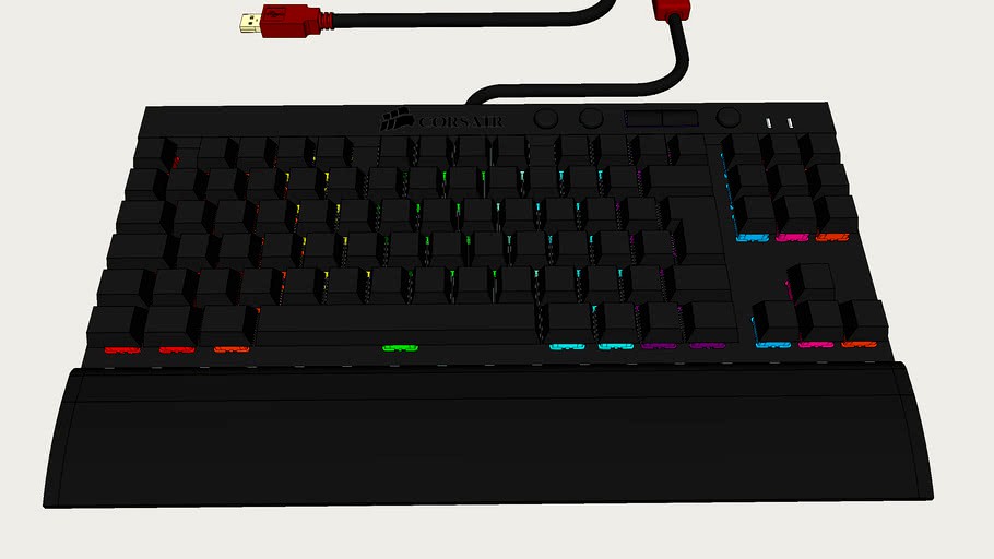 Teclado Gamer Corsair Mecânico Rapidfire K65 Cherry MX Speed RGB