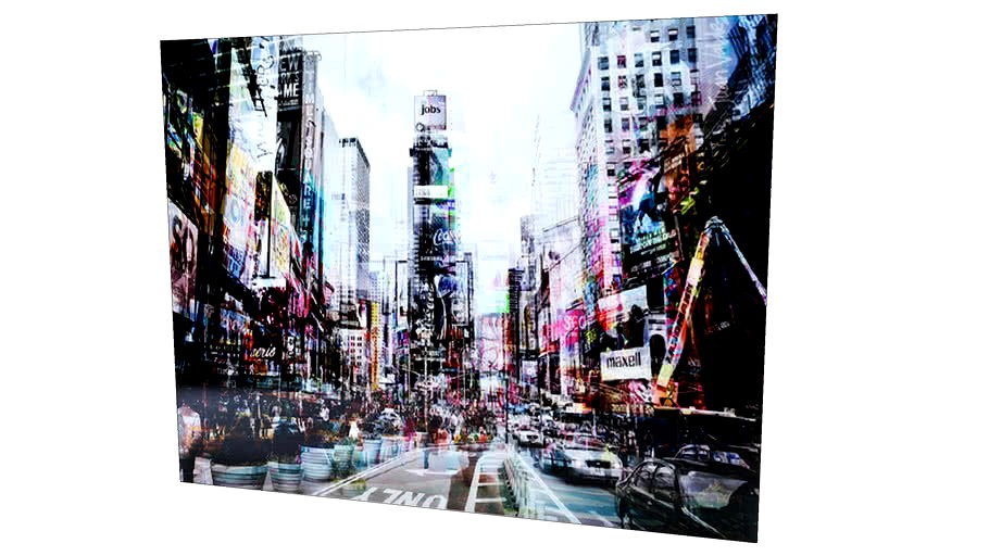 37785 Picture Glas Times Square Move 70x90cm (Bild Glas Times Square Move 70x90cm)