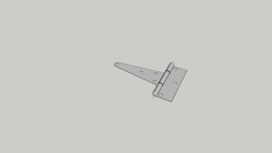 4' strap hinge 3d model