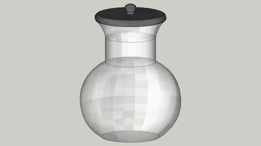 carafe, vase ou bonbonniere en verre