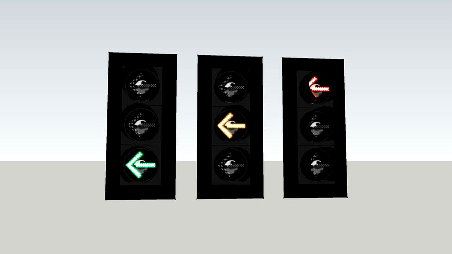 LED left turn traffic signal