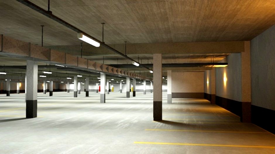 Underground Parking Garage 023d model