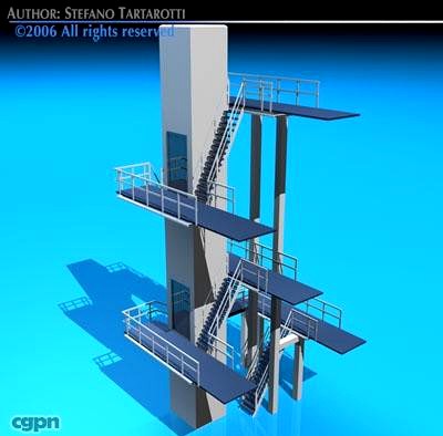 Diving tower3d model