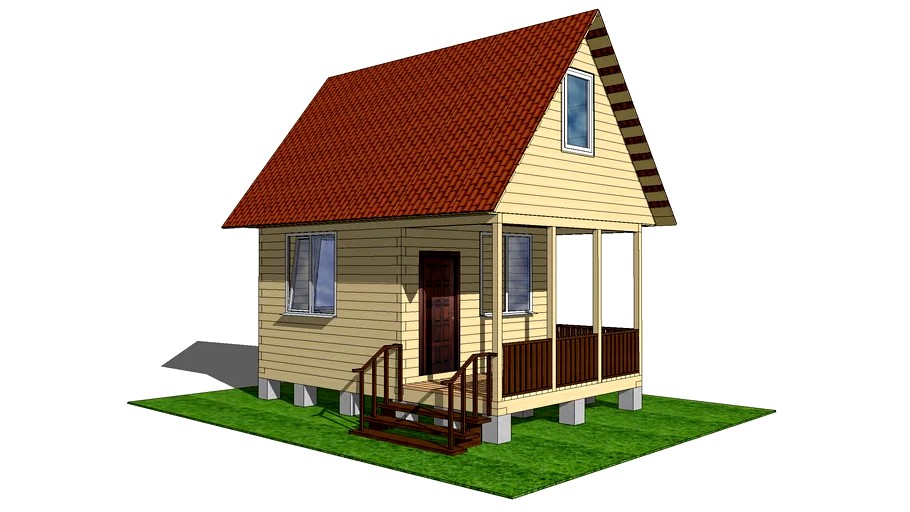 Дачный домик 4х4 из бруса