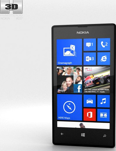 Nokia Lumia 520 Black3d model