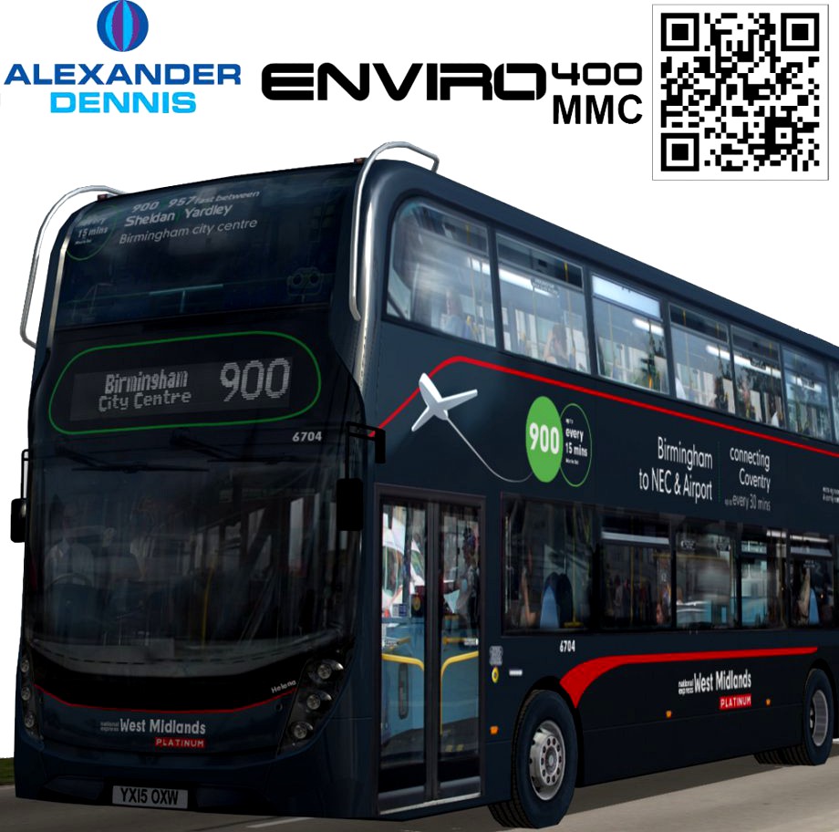 Alexander Dennis Enviro 400 MMC West Midlands Express3d model