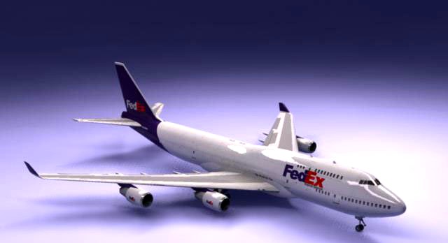 747-400 Airliner (FedEX)3d model