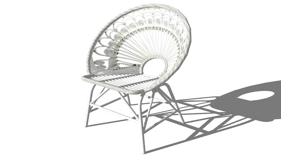 PEACOCK, Fauteuil vintage en rotin blanc, Maisons du monde, ref : 155659, prix : 169,90