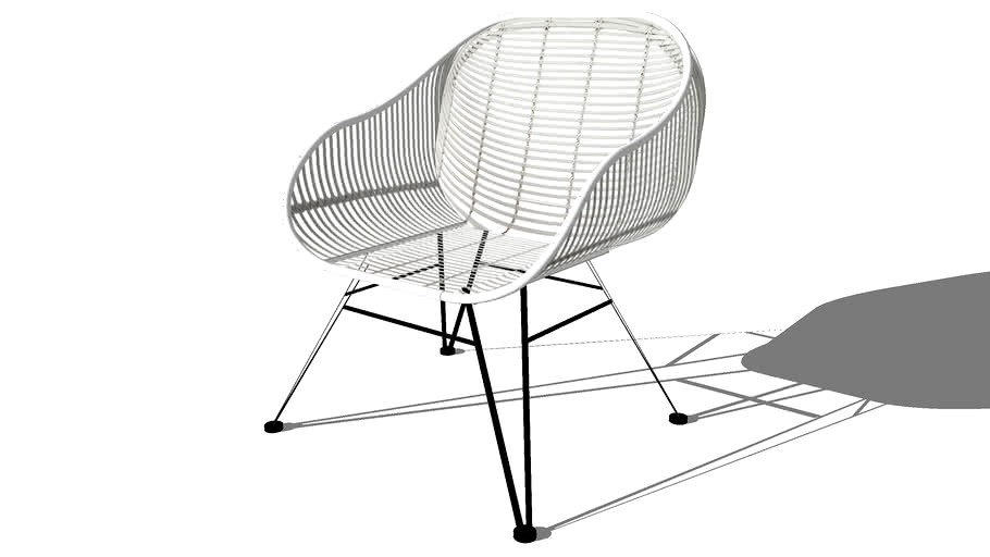 PITAYA, Fauteuil en rotin blanc, Maisons du monde, ref : 155619, prix : 199,90