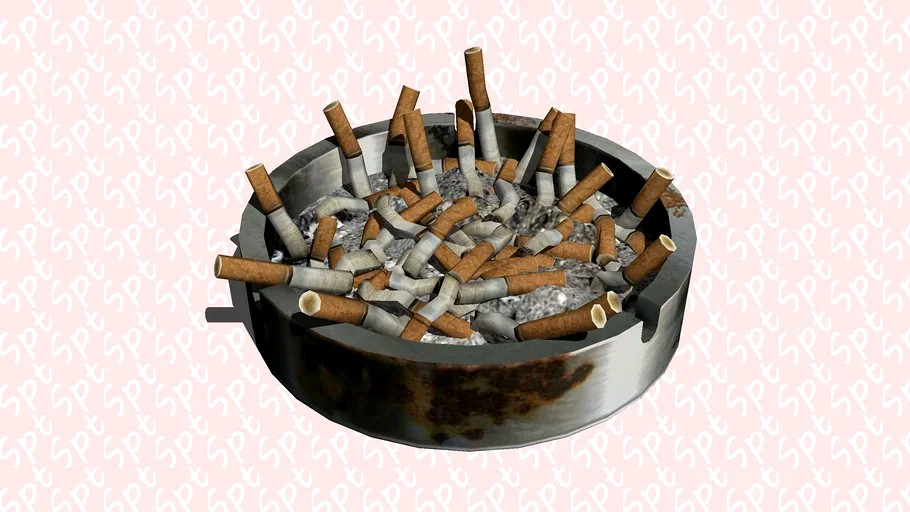 Ashtray And Cigarettes - Cenicero con cigarrillos