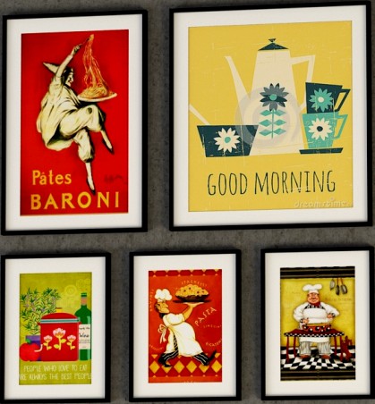 Retro kitchen frames01