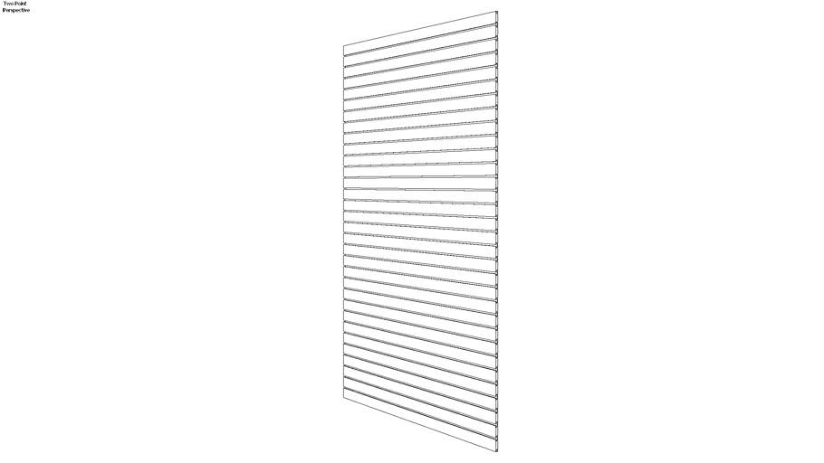 Low Poly Slat Wall 4x8 3d model