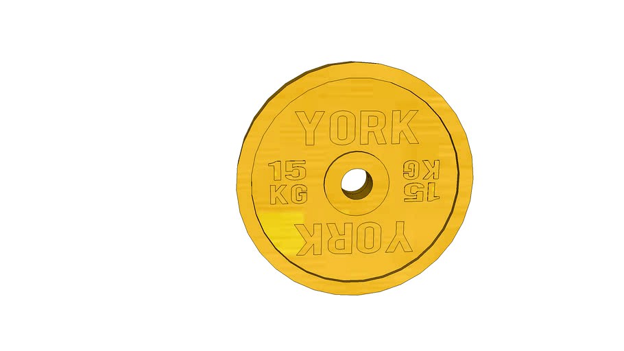 York Solid Rubber Color Bumper Plates (Kilo - 15KG)