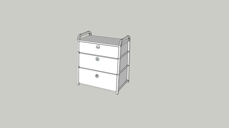 IKEA LOTE chest of 3 drawers white