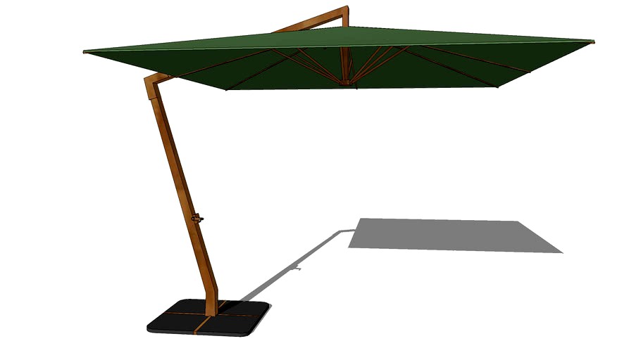 CAMBERRA Parasol déporté en aluminium et tissu kaki 3x3m REF 164499 PRIX 399.00