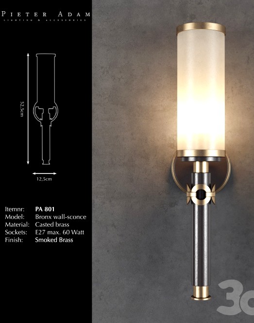 Pieter Adam Bronx Wall-Sconce PA 801