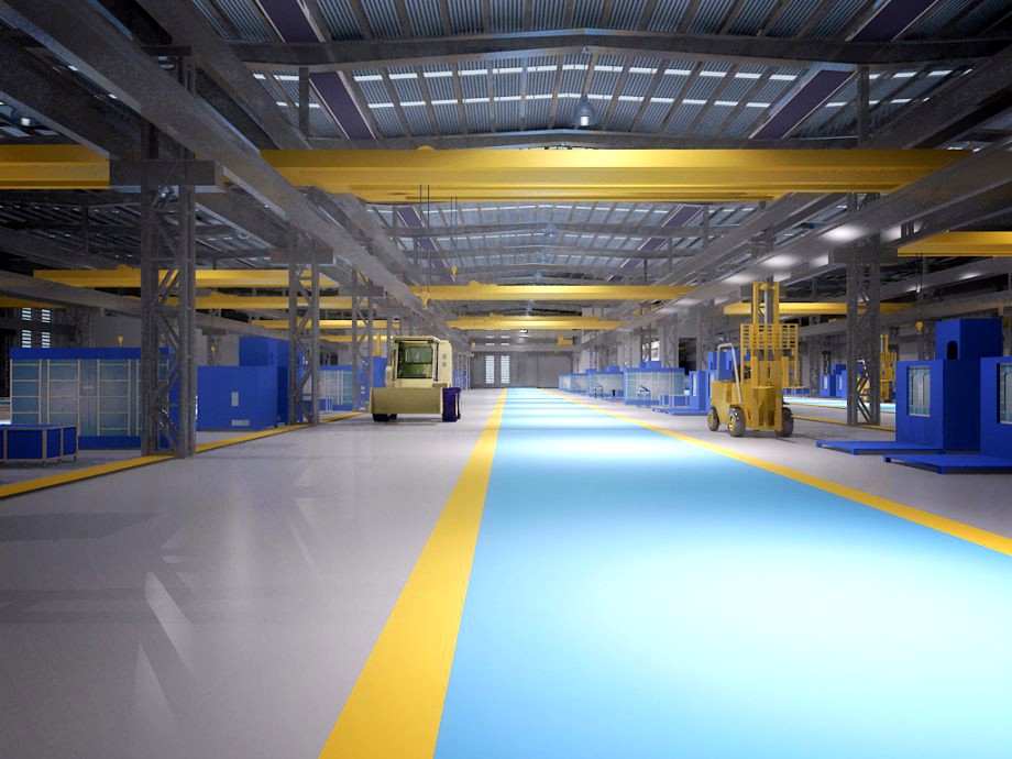 factory interior scene3d model