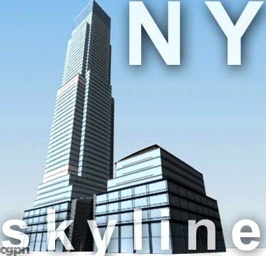 NY skyline - bloomberg tower3d model