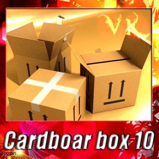 Photorealistic Cardboard Box 103d model