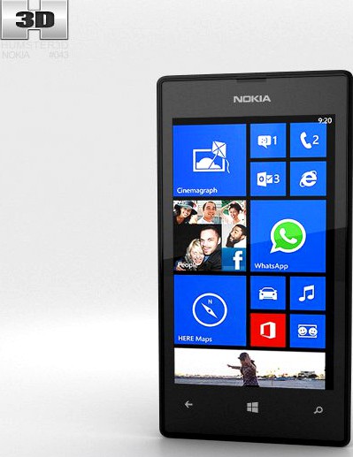 Nokia Lumia 525 Black3d model
