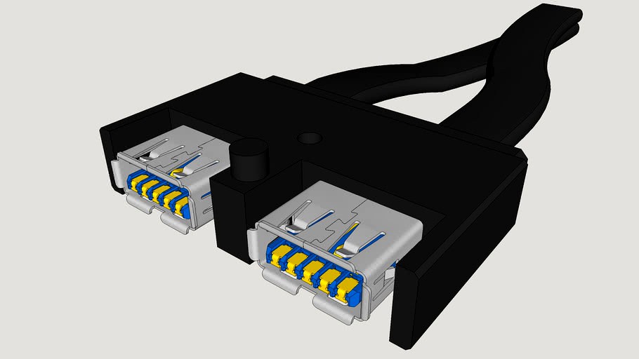 USB 3.0 Cabo Plano Feminino para 20 Pin Header Motherboard Cabo de Porta Dupla Adaptador de transporte da gota