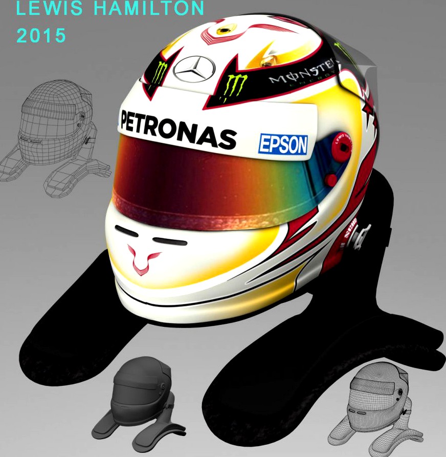 Lewis Hamilton Helmet 20153d model