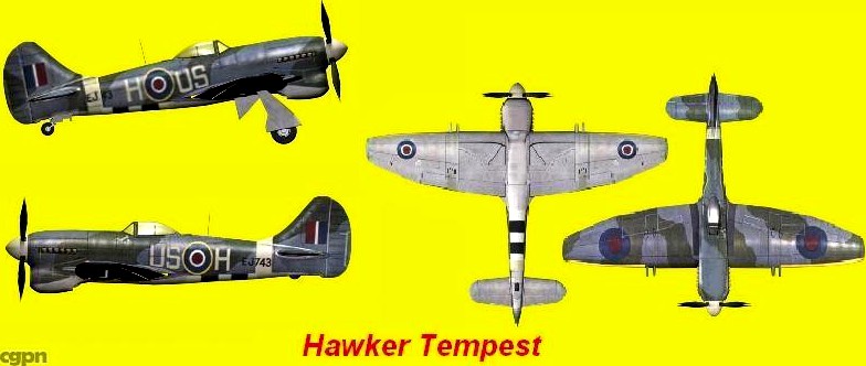 hawker Tempest3d model